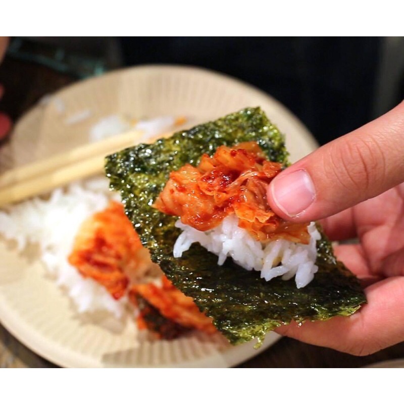 (10 Gói)Rong Biển Ăn Liền Vị Kim Chi K Food Hàn Quốc-Rong Biển Lá Kim Cuộn Cơm Quấn Sushi,Gimbap Mềm Dai Ngon Chuẩn Vị