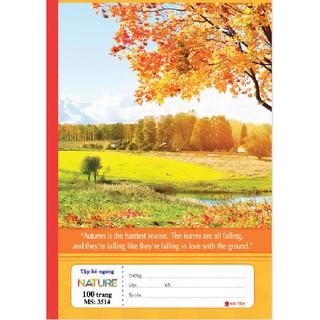 SỔ NATURE A5 100 - 140 - 200 TRANG