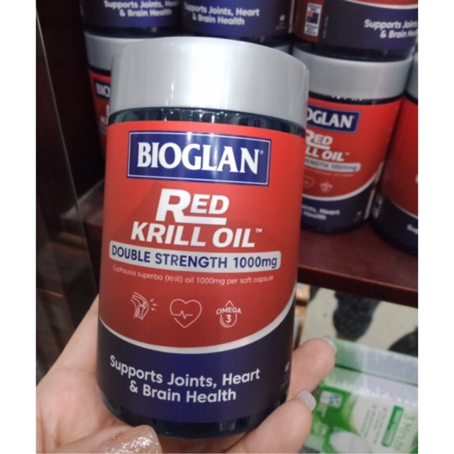 Viên Dầu cá nhuyễn thể Red Krill oil biogland 60 viên