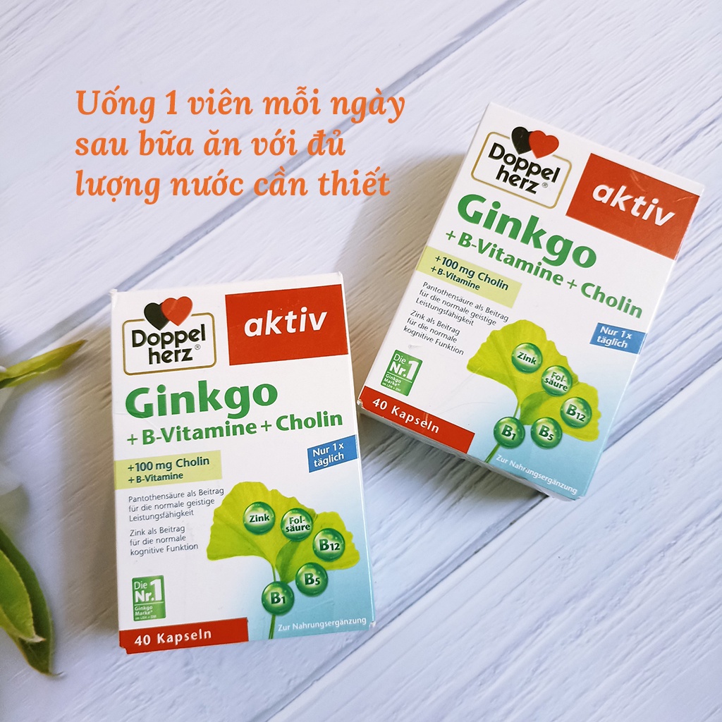 Viên uống bổ não, tuần hoàn não Ginkgo Aktiv giảm đau đầu, chóng mặt