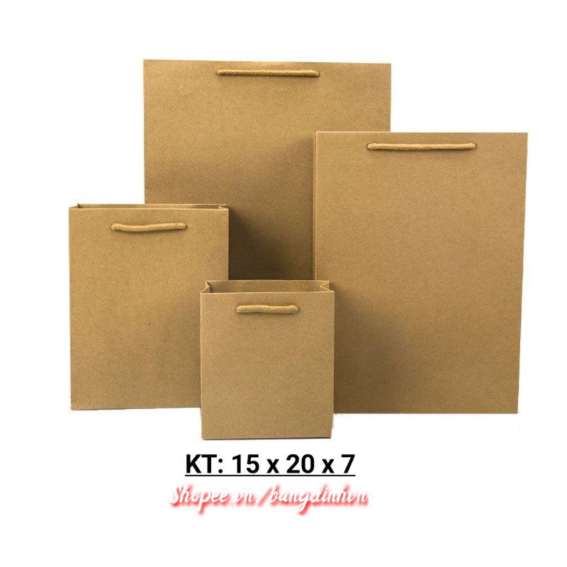 Túi giấy đựng quà - Túi giấy Kraft có quai đẹp [ FREESHIP ]