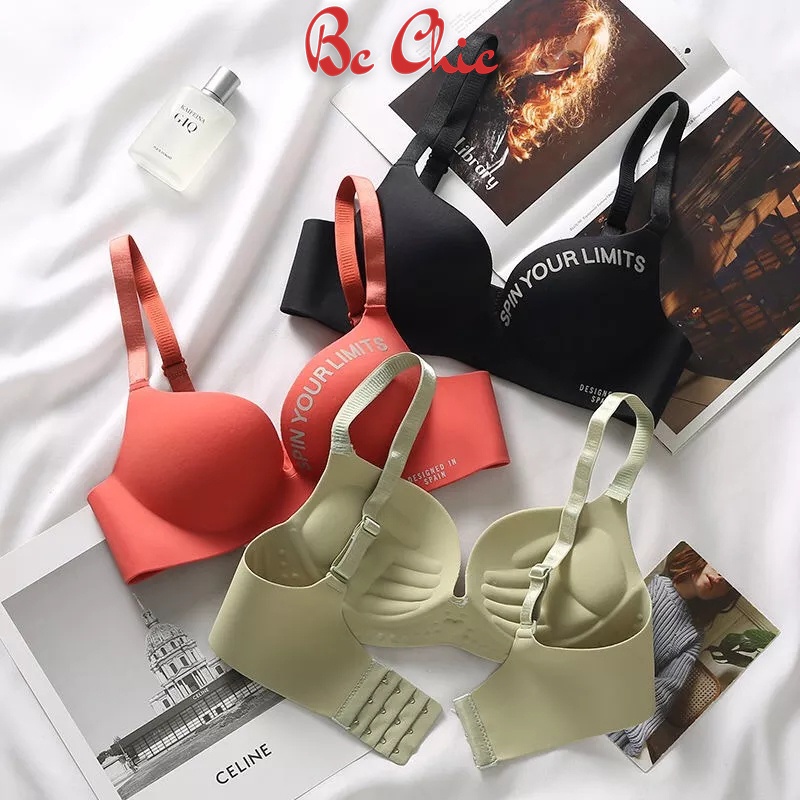 Áo Ngực Nữ , Áo Lót Nữ Đúc Su viền chữ xuất nhật không gọng nâng vòng 1 gợi cảm BC_CHIC LINGERIE