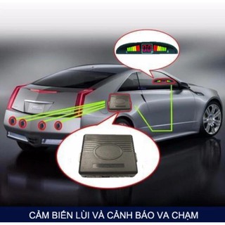 Bộ cảm biến lùi và cảnh báo va chạm xe hơi Parking sensor 4 mắt - The Royal's