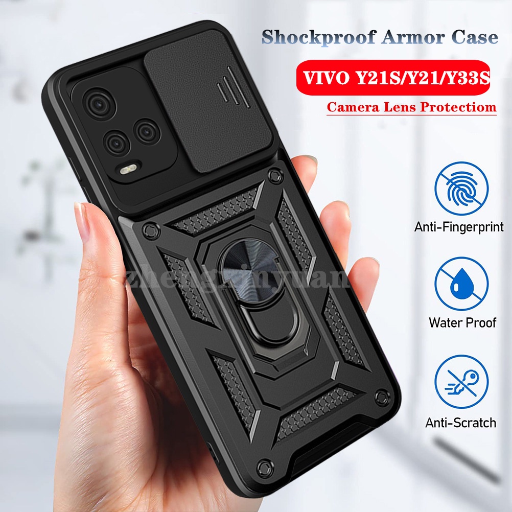 Ốp Điện Thoại Chống Sốc Có Giá Đỡ Từ Tính Cho VIVO Y21 Y21S Y33S Y21 S Y 33S