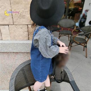 Đầm Yếm Denim Cho Bé Gái