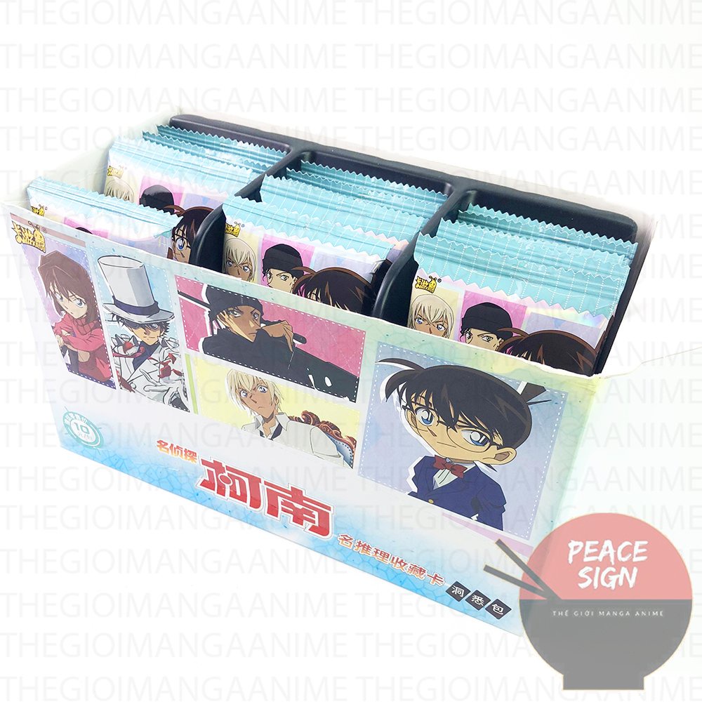 (FULL BOX M80) Hộp Pack ảnh thẻ CONAN THÁM TỬ LỪNG DANH ver FULL BOX M80 set card gacha nhân phẩm anime chibi