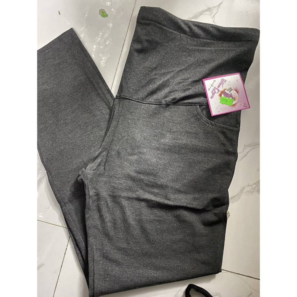 Quần bầu LEGGING có đáp bụng  và chun điều chỉnh chất cotton co giãn  từ 40-80 kg QB456