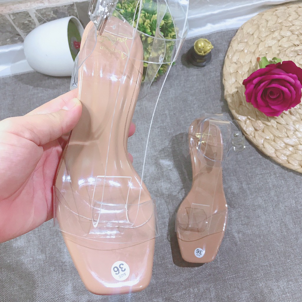 [FREE SHIP 50K] SANDAL NỮ QUAI TRONG GÓT TRONG 5P DỄ ĐI DỄ PHỐI ĐỒ HÀNG VNXK CAO CẤP BAO KEO 3 THÁNG