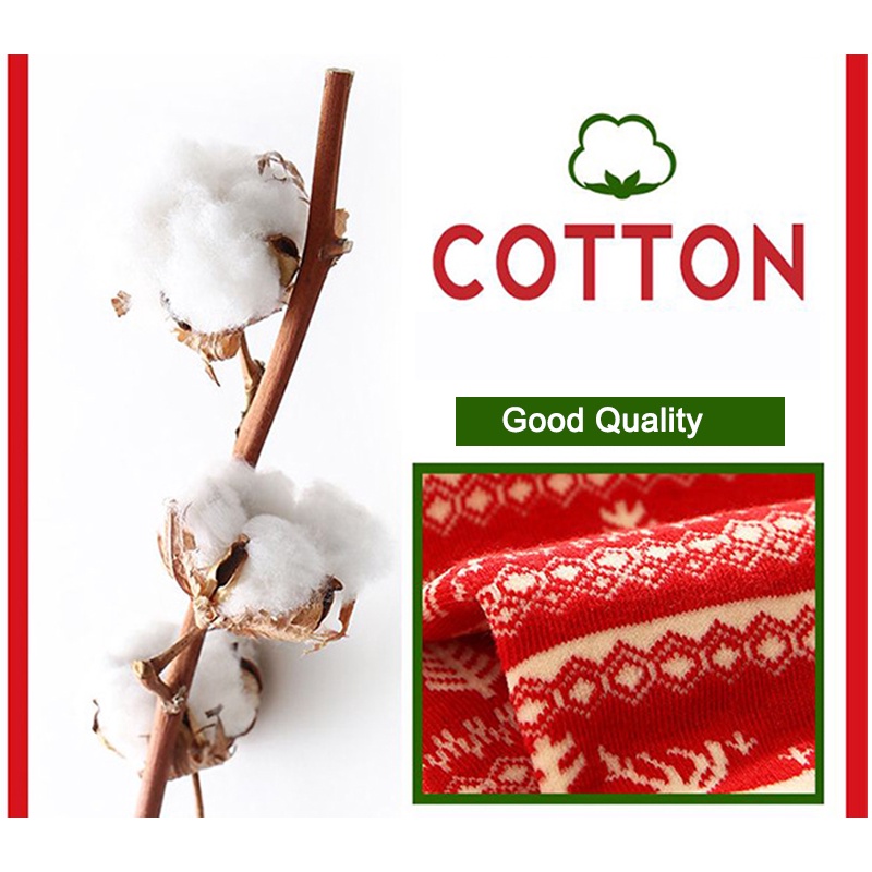 Vớ FINETOO phong cách giáng sinh trang trí họa tiết dễ thương