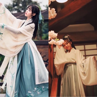 Hán phục thắt eo Đậu khấu hoa liên