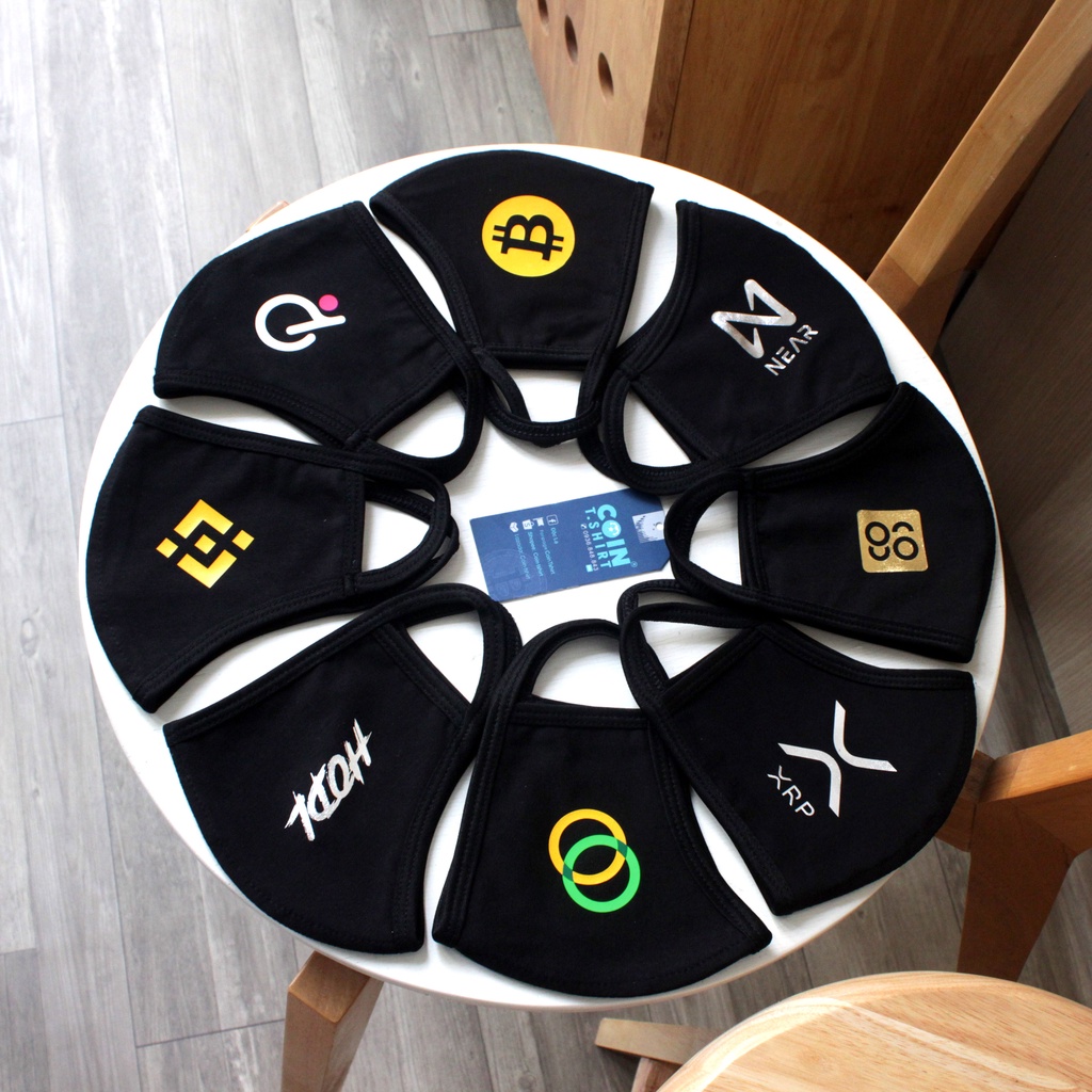 Khẩu trang HODL, BINANCE, BITCOIN (Coin Tshirt)=&gt; Bitcoin BTC, Ethereum ETH, Binance BNB, CRYPTO