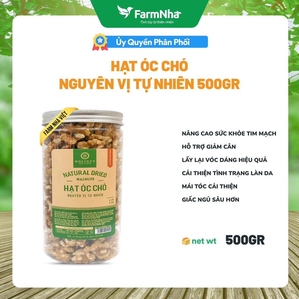 Nhân Hạt Óc Chó Vàng (Hộp 250gr, 500gr và 1kg) Nhập Khẩu Chile - Hàng Chính Hãng - Date mới nhất [FARM NHÀ VIỆT]