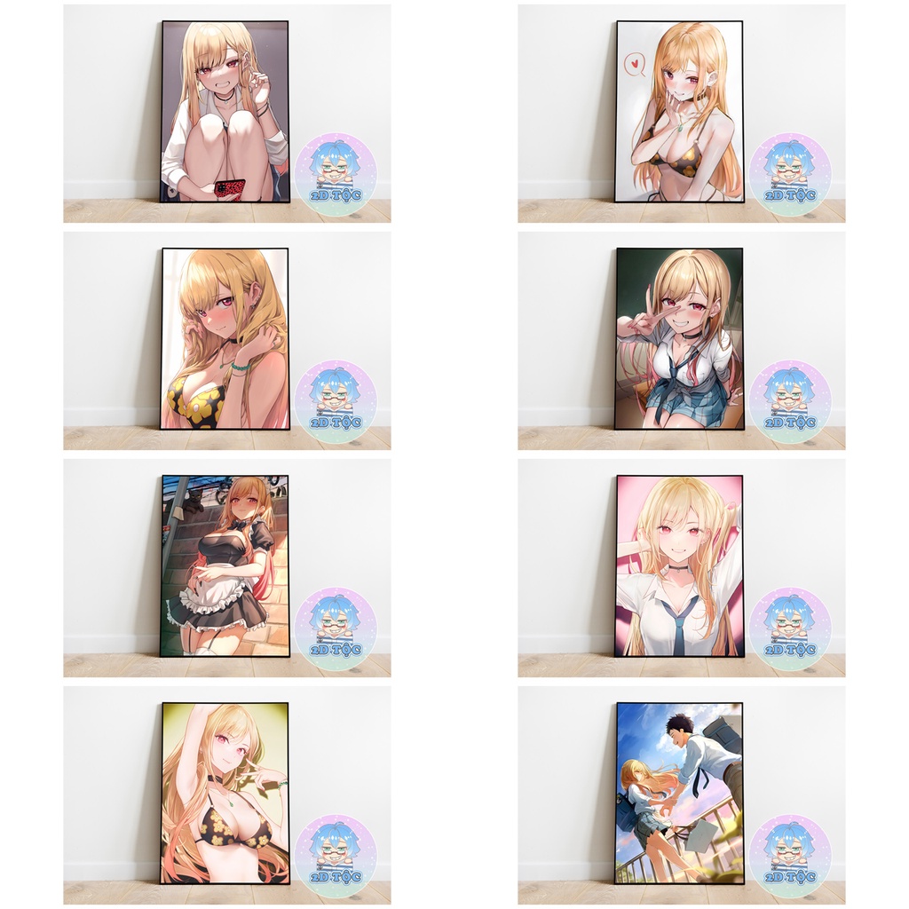 TRANH POSTER A3 KITAGAWA MARIN  ANIME MANGA NÀNG BÚP BÊ THỬ ĐỒ CỦA TÔI BIẾT YÊU CHẤT LIỆU GIẤY CAO CẤP - 2D TỘC SHOP