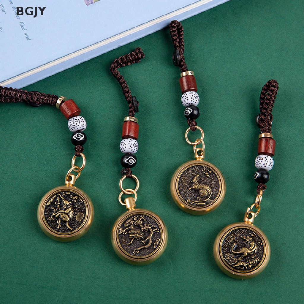 Bgjy Móc Chìa Khóa Bằng Đồng Thau Hình Động Vật Giàu Có Một Bên Làm Mặt Dây Chuyền Thủ Công Trang Trí Xe Hơi Mới