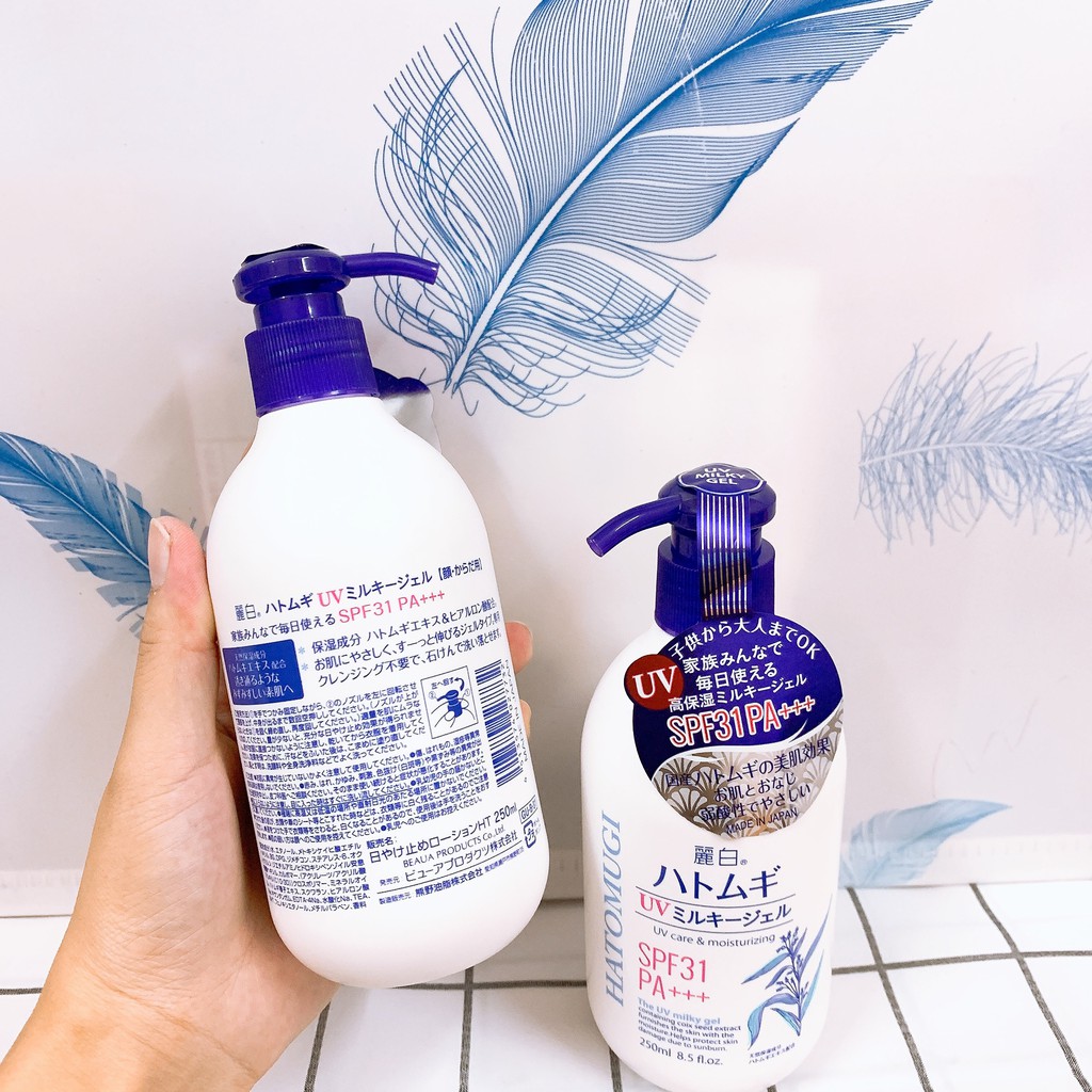 Sữa dưỡng thể Hatomugi Nhật Bản chống nắng UV SPF31 PA+++ 250ml | BigBuy360 - bigbuy360.vn