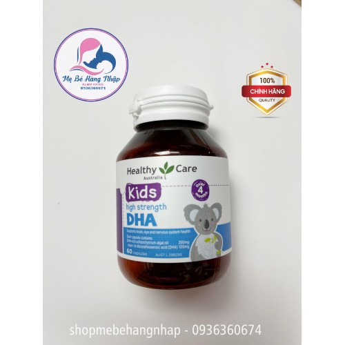 DHA Healthy Care của Úc 60v (dùng cho bé 4 tháng tuổi trở lên)