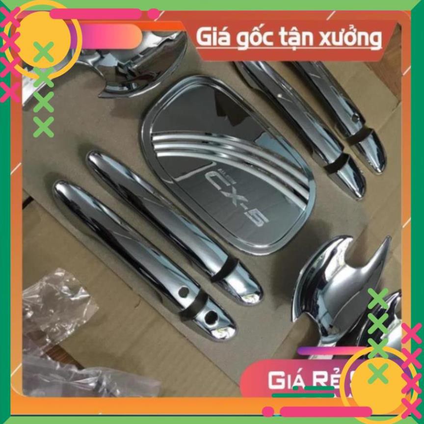 [Bb127] # Shop bán sp  Bộ Ốp tay cửa + hõm cửa + nắp xăng mạ crom Cho Mazda Cx5 2017-2019 ảnh thật NN915