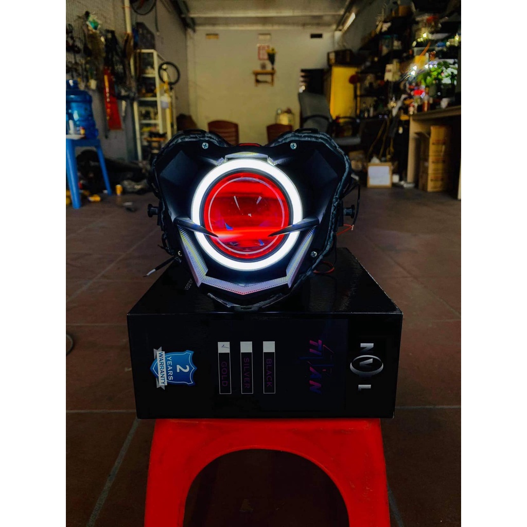 Choá Winner V1, GTR150, RS150 Gắn Sẵn Bi Led B11 Lens Xanh Tím - Bảo Hành 12 Tháng