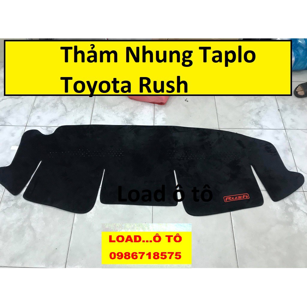 Thảm Nhung Taplo Toyota Rush 2022-2019 Cao Cấp