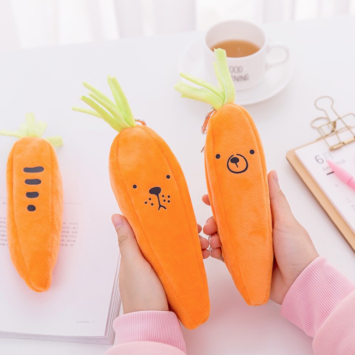 Ví Đựng Bút Cà Rốt Ngộ Nghĩnh Dành Cho Học Sinh