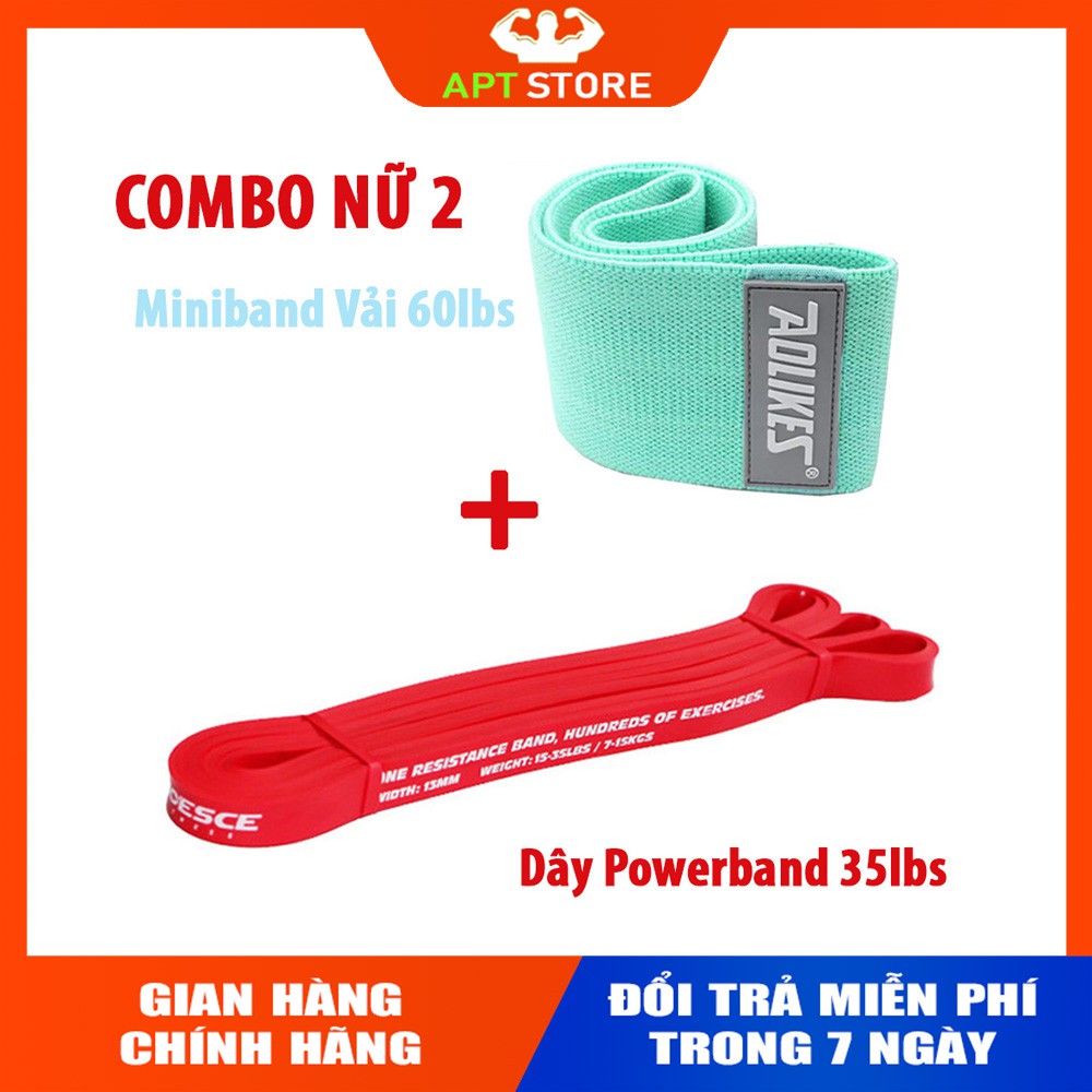 [Combo] Dây Kháng Lực Tập Mông Miniband ⚡FREE SHIP⚡ Dây Tập Toàn Thân Powerband Cho Nữ