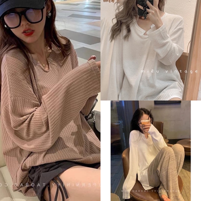 [Ảnn thật/Video] ÁO DÀI TAY LANLY CHẤT THUN GÂN MỀM ĐẸP ÁO LEN TĂM DÀI TAY ULZZANG