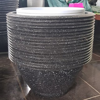 Combo 10 Chậu nhựa tròn giả đá T48 (D=48cm), cao 28cm - Shopchaucanh