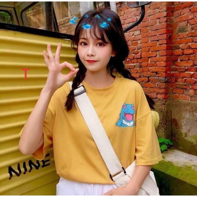 Áo khủng long mắt tim ngắn tay DTR0220