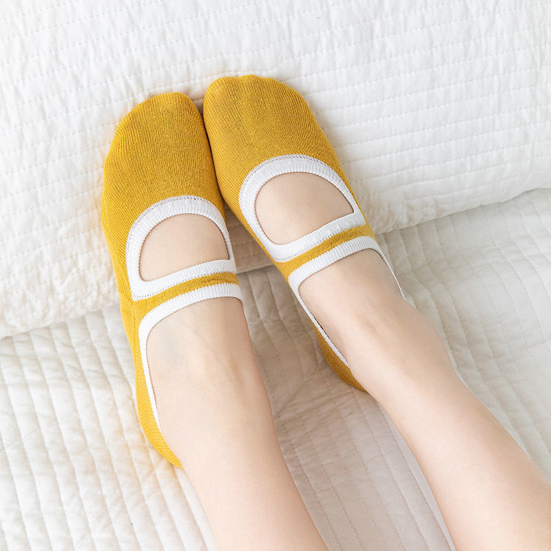 Vớ Thuyền Cotton Mỏng Màu Trơn Cổ Thấp Mẫu Mới Năm 2021 Phong Cách Nhật Bản Dễ Thương Cho Nữ