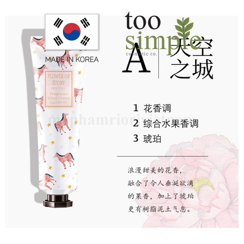 [TooSimple]  Kem dưỡng da tay Maycreate Flower of Story Perfumed Hand Essence