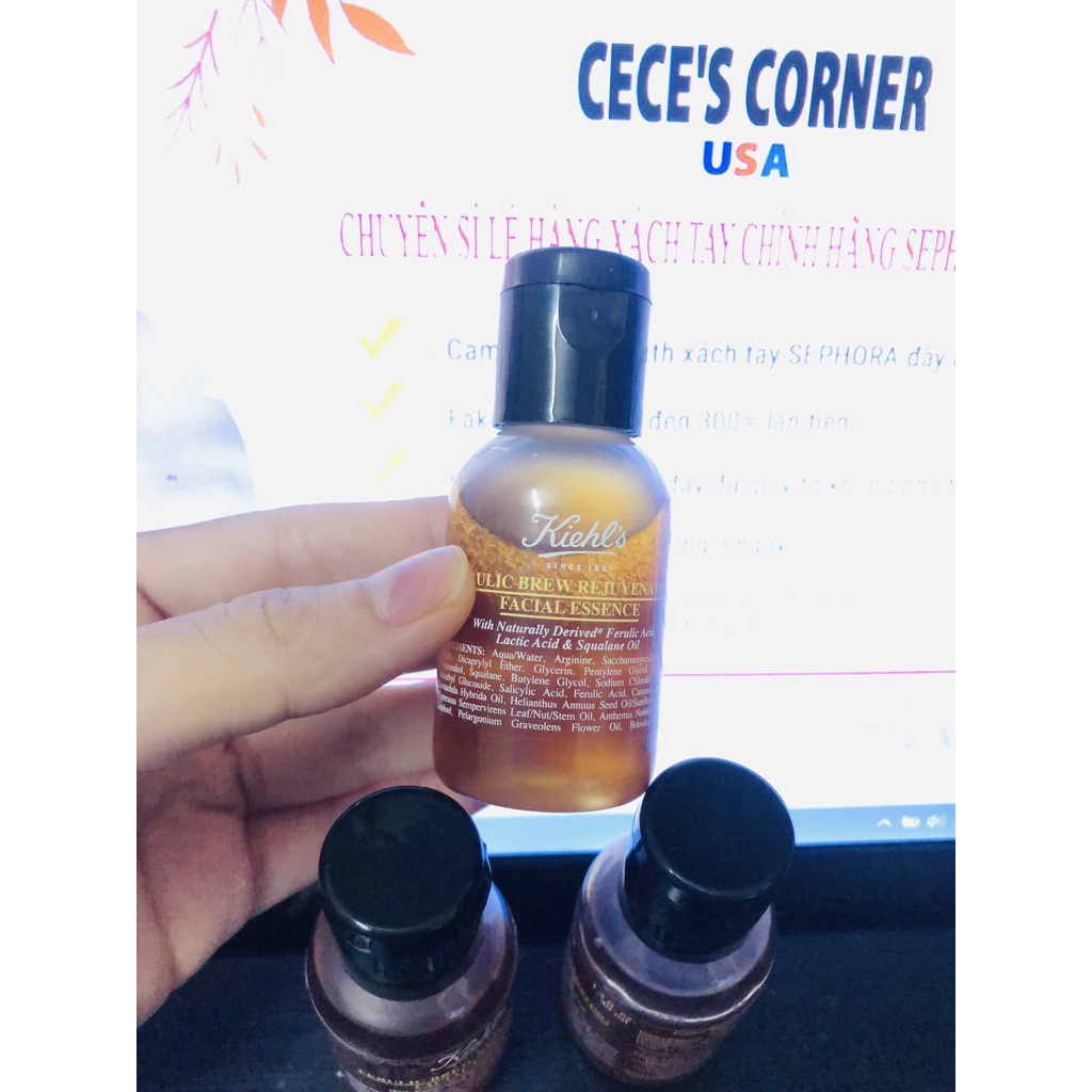 Tinh chất Kiehl's Ferulic Brew Facial Treatment Essence with Lactic Acid bản mini 40ml