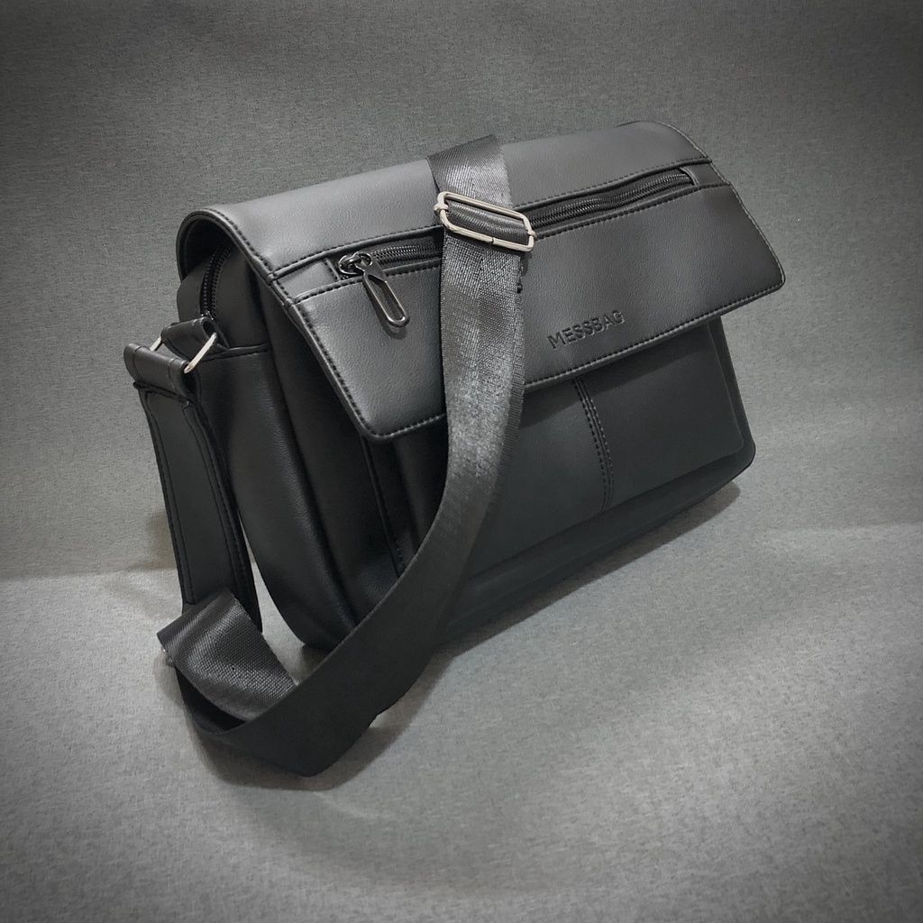 Túi đeo chéo UNISEX MESSBAG DA PU style THANH LỊCH Self-Design Five {Real Picture}