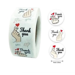 Cuộn 500 stick dán nhãn Thank you dễ thương