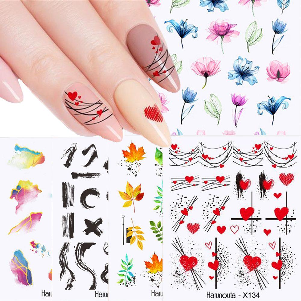 Miếng Dán Trang Trí Móng Tay Họa Tiết Hoạt Hình 3D Xinh Xắn