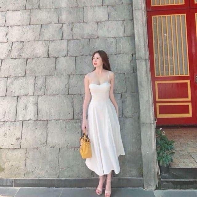 ĐẦM MAXI 2 DÂY CÚP NGỰC