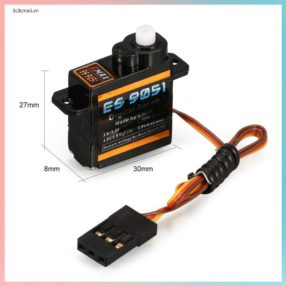 ✨chất lượng cao✨EMAX Digital Plastic Gear Servo ES9051 0.8kg 4.8V for RC Fixed Wing Airplane