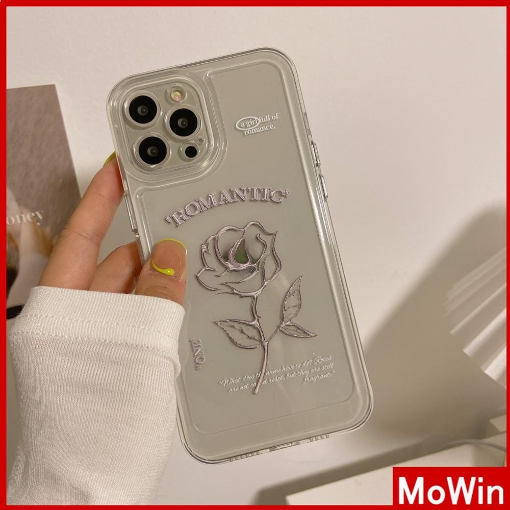 Ốp điện thoại TPU dày mềm trong suốt mạ in hoa sang trọng chống sốc thích hợp cho Iphone 13 12 11 Pmax 7 plus