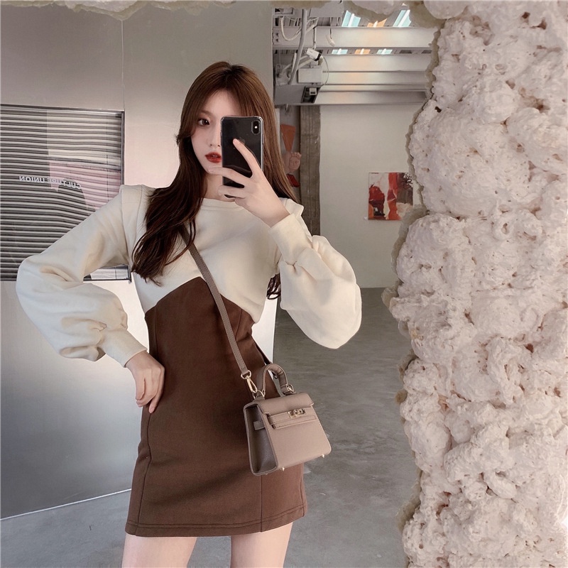 Váy đầm body dài tay,Đầm Váy Body Nữ Ngắn HOT TREND Yohamy_officialstore