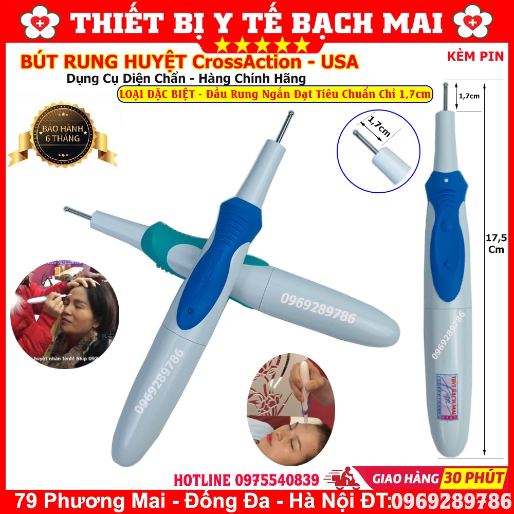 Bút Rung Huyệt Đầu Ngắn, Đầu Dài - Dụng Cụ Day Ấn Huyệt Diện Chẩn