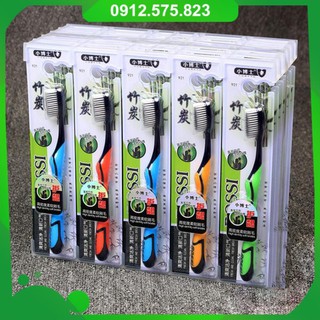 Combo 5 Bàn Chải Đánh Răng, Bàn Chải Than Tre Hoạt tính Bossi Hàn Quốc - an toàn tuyệt đối cho sức khỏe