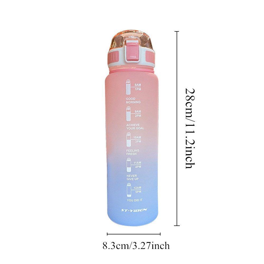 Bình Nước Thể Thao Dung Tích Lớn 1.1L Chống Rò Rỉ Có Ống Hút Tiện Dụng