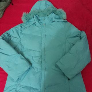 áo phao xanh lông vũ