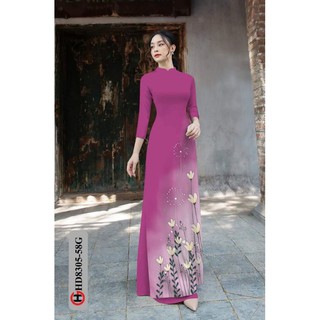 🌼Vải áo dài lụa 3D hoa chân đồng phục (đặt trước 4 ngày)🌸