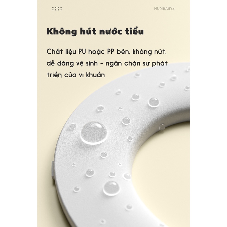 Bệ ngồi bồn cầu cho bé NUMbaby bệ thu nhỏ bồn cầu tập ngồi vệ sinh trên toilet cho bé từ 6 tháng tư thế ngồi tốt nhất bé