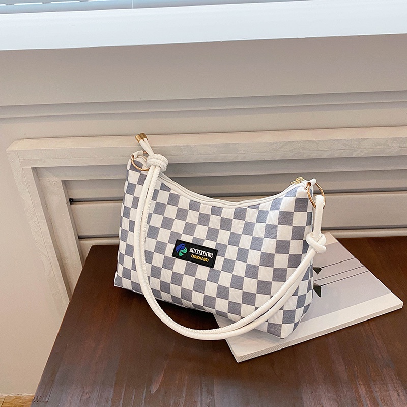 Túi Xách Đeo Vai Họa Tiết Sọc Caro Thời Trang Cá Tính