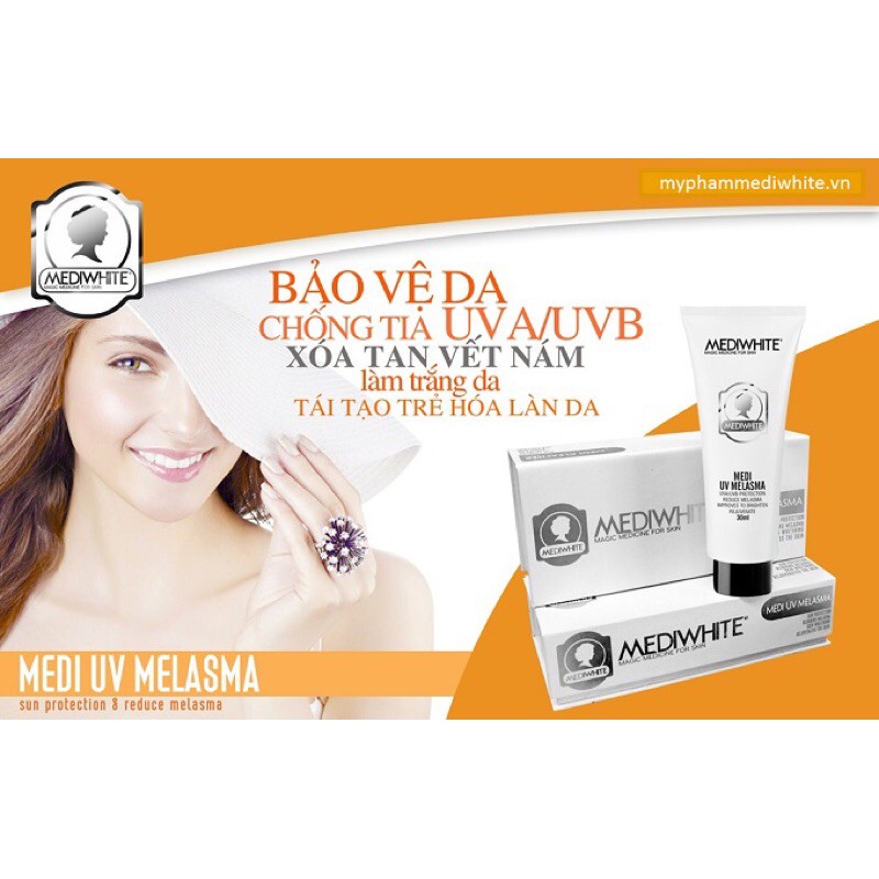 Kem Chống Nắng Xóa Hết Nám Medi White UV Melasma Ngày