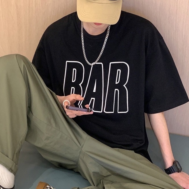 Áo phông Unisex nam nữ chữ BAD to form rộng đẹp- Áo thun tay lỡ kiểu hàn quốc vải cotton HARI in hoạ tiết