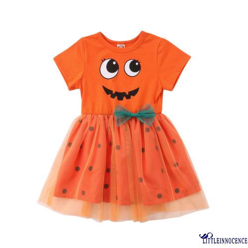 Đầm hình bí ngô haloween xinh xắn dành cho bé gái