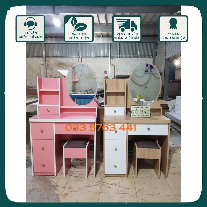 Bàn trang điểm gỗ MDF phủ melamine hàng dày dặn loại 1 kích thước 80x40cm - bàn trang điểm đẹp