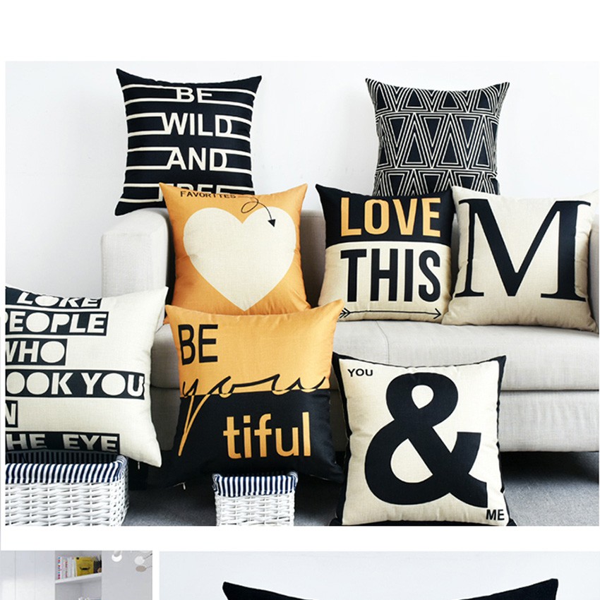 Gối ôm sofa tựa lưng êm ái nhiều họa tiết, vải bố dễ vệ sinh, gọn nhẹ mang đi làm gối văn phòng hoặc gối salon